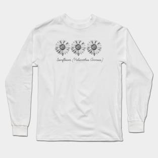 Sunflower Scientific Name Long Sleeve T-Shirt